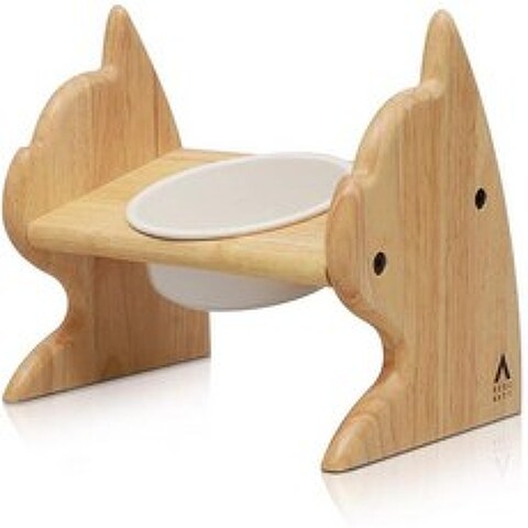 직구 SCOGKATT CS Premium Elevated Dogs and Cats Feeder Single Bowl Raised Stand with Ceramic Bowl 포함., 상세참조, 상세참조