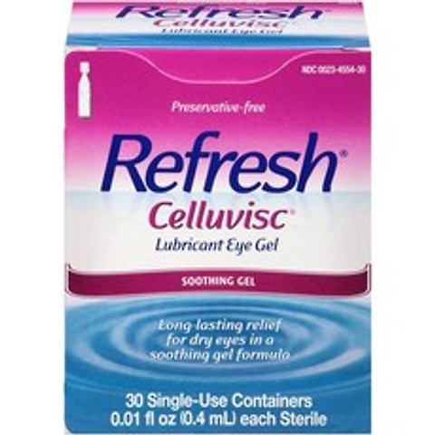 Refresh CELLUVISC 윤활유 아이젤 1회용 컨테이너 30ea(4팩): 헬스 & 퍼스널 케어, 1