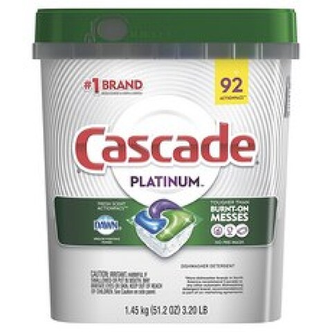 Cascade 케스캐이드 플래티넘 식기세척기 세제 프레쉬 92개입 1.45kg(51.2oz)