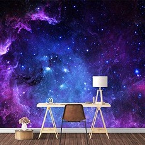 Wall Mural Galaxy Removable Wallpaper Wall Sticker for Bedroom Living Room - 100x144 inches, 본상품