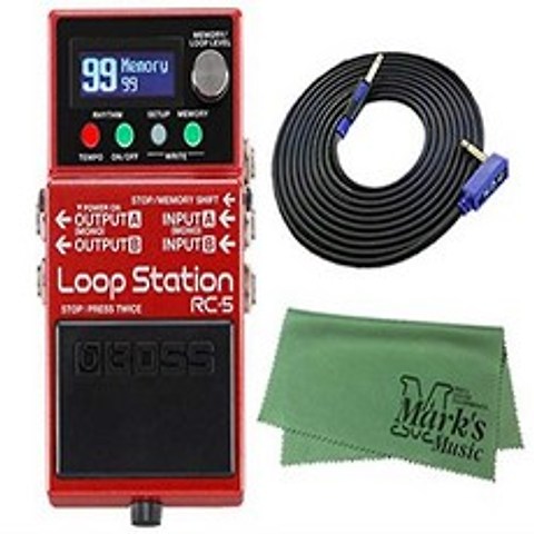 [3m 기타 케이블 / VOX VGS-30 세트】 BOSS 보스 - 기타 이펙터 / 루퍼 RC-5 Loop Station