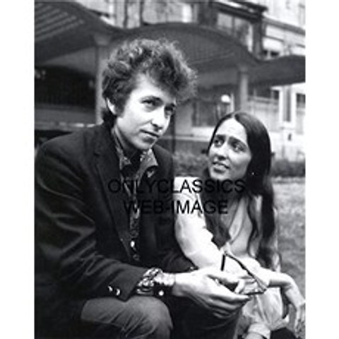 EOM 싱글 혼합물 1965 Bob Dylan Joan Baez 8x10 사진 바위 민속 푸른 농촌 복음 가수 - E053107GCPQYPM8, 기본, 기본