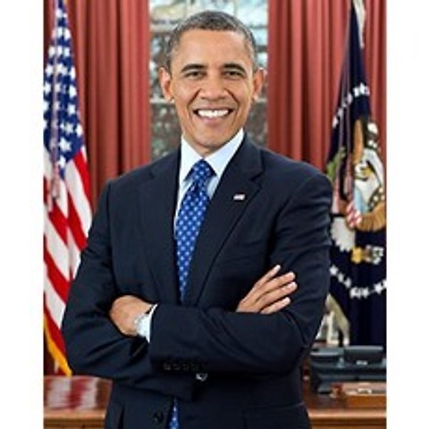Barak Obama Photo - 2012 역사적인 예술 - 미국 대통령 초상화 - (8.5 x 11) - 광택 (8.5