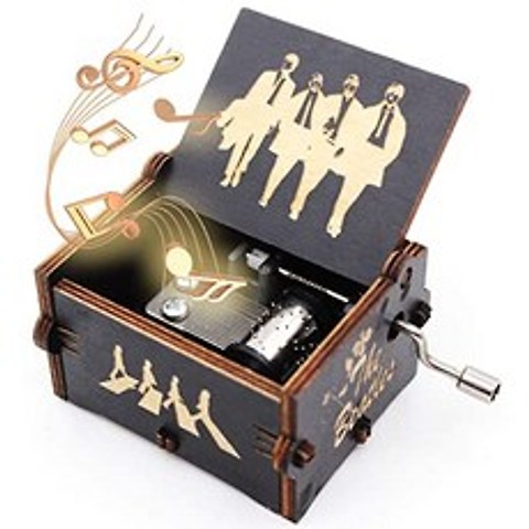 ukebobo 나무 음악 상자는 뮤직 박스 - 1 세트 (블랙), 본상품
