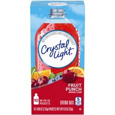 Crystal Light 프루트 펀치 드링크 믹스 10개입, 25g, 1개