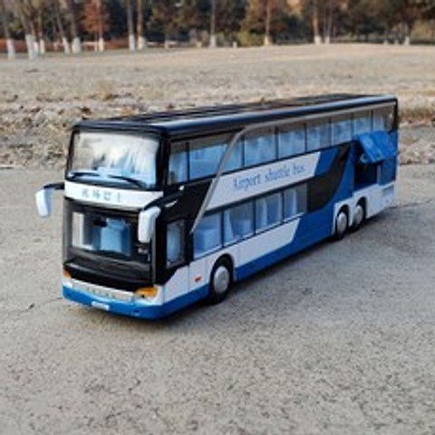 다이캐스트 합금 더블층 버스 모형 모방 버스용 장난감 레저관광 자동차합금 자동차장난감, T08-공항 버스