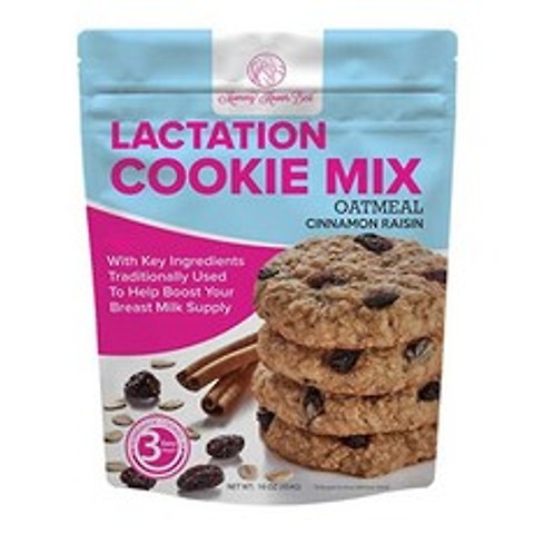 Mommy Knows Best (LA직배) 마미노우베스트 모유 촉진 락테이션 Lactation 쿠키 Cookies Mix Oatmeal Cinnamon Raisin Breast Feeding Cookie, 1개