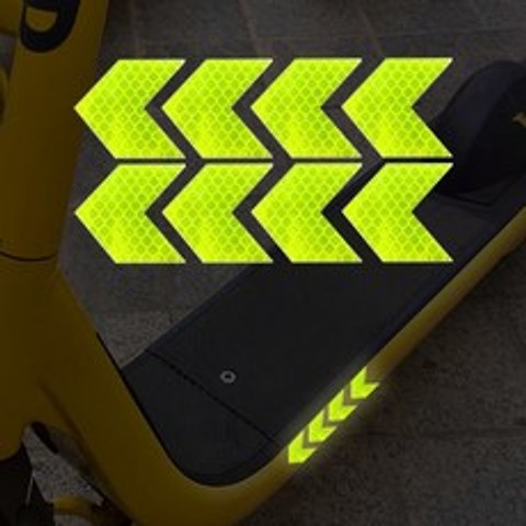 자전거 야간 안전 반사스티커 킥보드 악세사리, 형광색