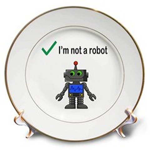 나는 로봇 검증 보안 문자와 재미있는 로봇 3DMM 플레이트 (CP_326450_1)가 아닙니다., 본상품, 본상품