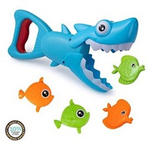 Hoovy Bath Toys Fun Baby Bathtub Toy Shark Bath Toy for Toddlers Boys Girls Shark Grabber with 4 T, One Color_One Size, 상세 설명 참조0, 상세 설명 참조0