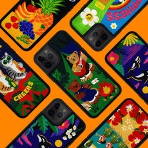 위글위글 Embroidery Case 아이폰 자수케이스 시즌3 휴대폰 케이스