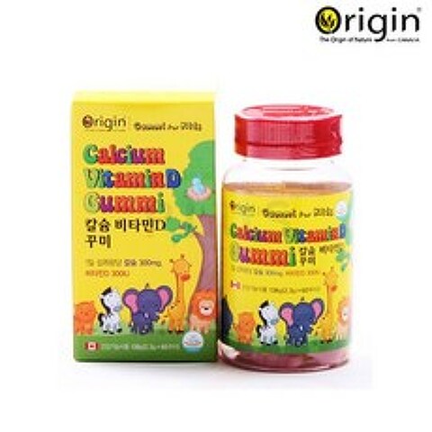 오리진 어린이 칼슘 비타민D 구미젤리 (밥안먹는아이 키 크는 성장 클리닉 혈액순환영양제)
