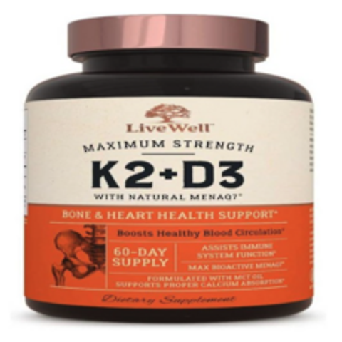 리브웰 비타민 K2+D3 메나크7 함유 60캡슐, 단품, 단품