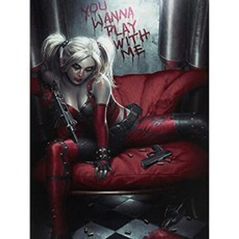 Harley Quinn Hot Girl Comics Poster 18 × 24 Inches, 본상품