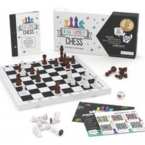 어린이와 어른을 위한 재미있는 가족 체스 세트 - 체스 학습을 위한 나무 보드 게임, 단일옵션