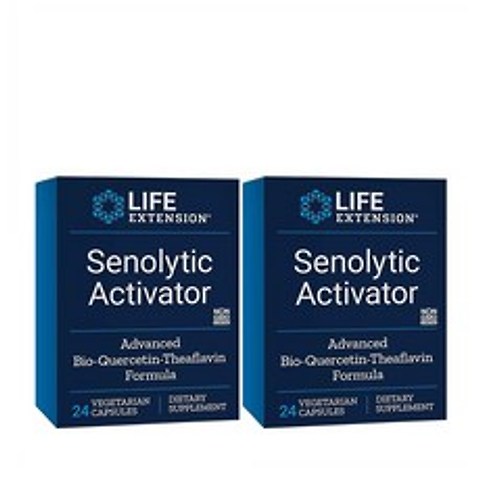 라이프익스텐션 Senolytic Formula 파이토솜 테아플라빈 275mg + 케르세틴 74mg 24캡슐 x2팩 34회분, 2팩