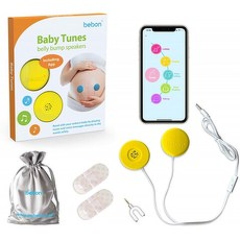 Baby-Bump 헤드폰 – 음악 소리 목소리를 자궁에 재생 및 공유 – 프리미엄 Baby Bump 스피커 시스템 – B, 단일옵션