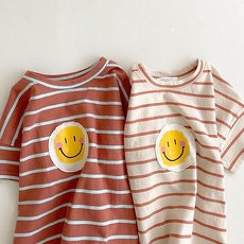 미니달콩 유아동 블랙빈 빙그레 반팔 티셔츠