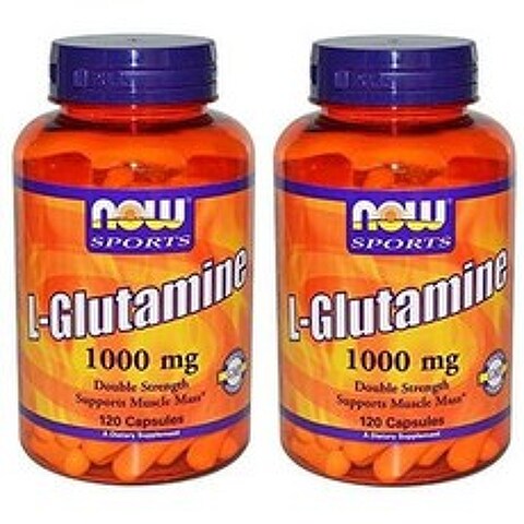 NOW Foods 나우푸드 L글루타민 1000mg120캡슐 2팩 - L Glutamine, 1개, 1