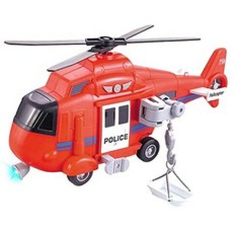Vokodo Fire Rescue Helicopter 11 with Lights Sounds Push And Go Includes Cargo Basket 튼튼한 어린이, 한 가지 색상_One Size, 한 가지 색상, 상세 설명 참조0