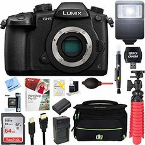 Panasonic LUMIX GH5 20.3MP 4K Mirrorless Digital Camera with W/328464, 상세내용참조