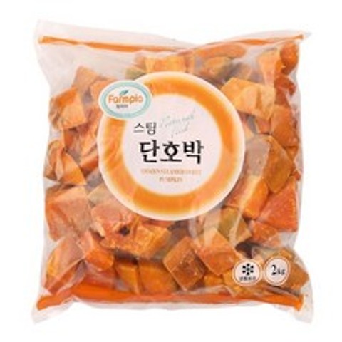 포베이커 팜피아 냉동 스팀 단호박 탈피 2kg, 단품