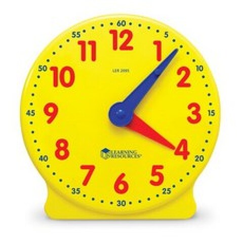 러닝리소스 시계 중형 LER2095 어린이시계공부 13cm, 옐로우