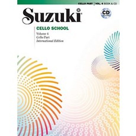 Suzuki Cello School Vol 4 Cello Part Book CD