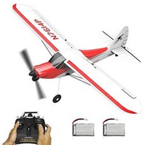 Devsolution VOLANTEXRC RC 비행기 4CH 2.4GHz 원격 제어 비행기 Sport Cub 500 Parkflyer (Aileron Xpilo, Red_One Size, Red_One Size, Red