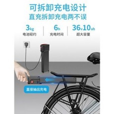 26인치 숙녀용 자전거 리튬배터리 신국표도시 학생 배터리 레저, 옵션01