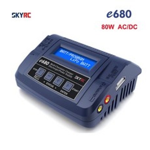 SKYRC e680 80W AC/DC 밸런스 충전기 방전기 13.8V DC 전원 공급 장치 LiPo 리튬 이온 수명 NiCd NiMH PB, e680_미국