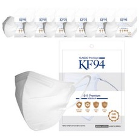 KF94 순수한 마스크 숨편한 여름용 국산자재, 50매, 화이트