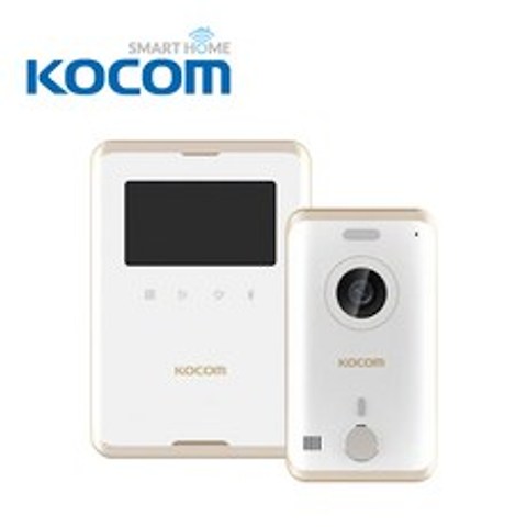 코콤 KCV-R431E 초인종 매립형 패키지 화이트 4선식 아날로그 인터폰 비디오폰 도어폰 4.3인치 셀프설치