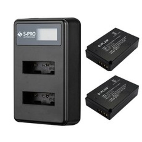 캐논 LP-E12 배터리 2개+LCD충전기 EOS M200 M100 M50