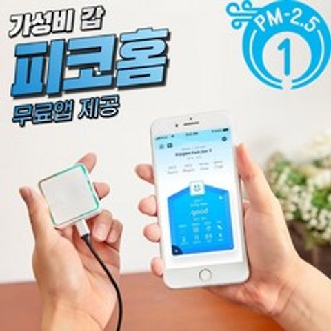 초미세먼지 미세먼지 실시간 앱 연동 실내용 가정용 차량용 휴대용 측정기 피코홈, 개