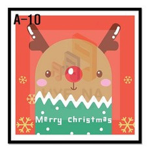 DIY 명화그리기 20X20 사이즈 크리스마스 루돌프 산타 클로스 눈사람 트리 따라그리기, A-10