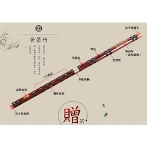 중국 피리 전통 악기 대나무 피리 입문용 디즈 dizi 대금 플룻, E