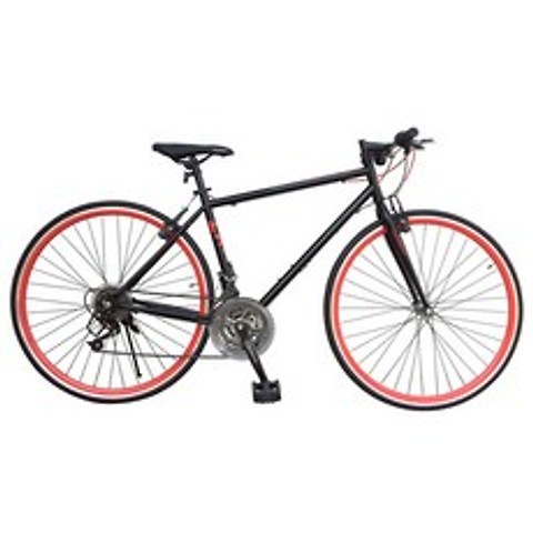 지멘스 700C 캣츠21단 25mm컬러이중림 출퇴근용 하이브리드 자전거, 170cm, 캣츠21단_블랙/레드(완전조립 및 테스트)