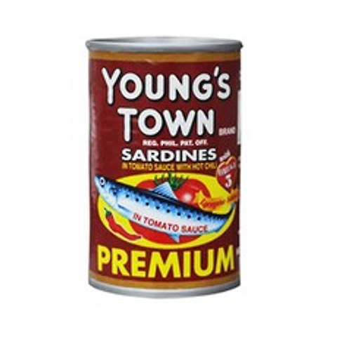 Youngs Town Sardines in Tomato Sauce with chili 영스타운 사딘스 칠리, 1개, 155g