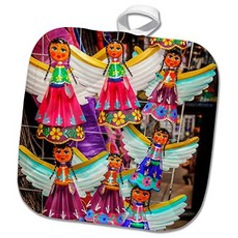 phl_258535_1 Pot Holder Colorful Mexican Angel Souvenirs San Miguel de Allende Mexico 8 by 8, 본상품