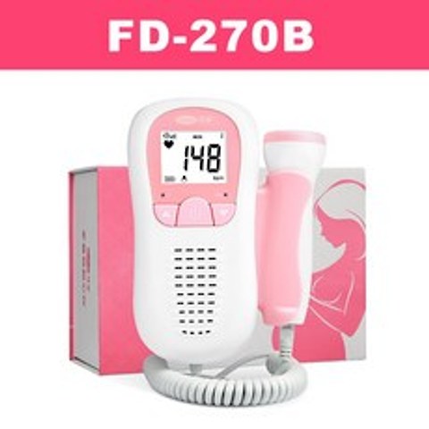 Cofoe 태아 도플러 초음파 아기 심박 측정기 가정 임신 태아 맥박 측정기 청진기 모니터링, FD-270B, 중국