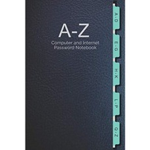 A-Z 컴퓨터 및 인터넷 비밀번호 노트북 : 웹 사이트 및 소셜 미디어 로그인 비밀번호 저장 용, 단일옵션