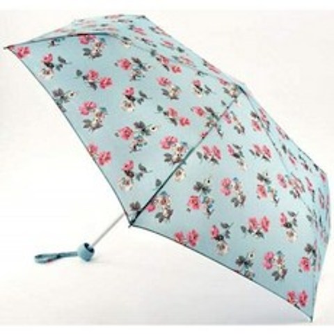 영국직수입 Cath Kidston 고양이 & 꽃 라이트 블루 & 핑크 Minilite 접는 우산 핸드백 사이즈 & 커버