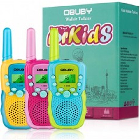 3-12세 소년용 워크키 토키(Obuby Toys for Kids 22 Channels 2 Way) 라디오 선물 완구(백라이트 LCD 플래시라이트 포함) 3KMs, 단일옵션