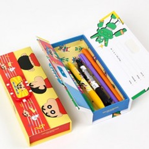 초딩선물 짱구필통 종이사각 자물쇠필통 초등학생책가방 캐릭터담요 학용품