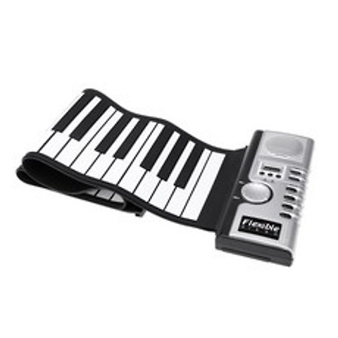 ammoon 유연한 롤업 전자식 소프트 키보드 피아노 휴대용 61 키, 화려한