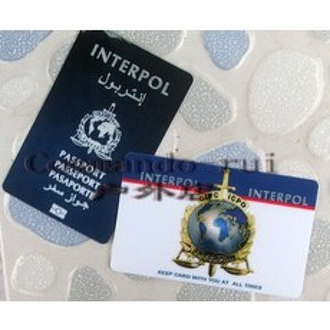 국제 형사 경찰기구 ICPO Interpol 버스 카드 교통 카드 식사 카드 카드 스티커