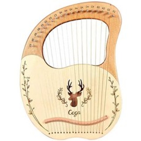 Cega Lyre Harp 19 String 단단한 나무 Lye Harp with Carry Bag 휴대용 Lyre 19 String