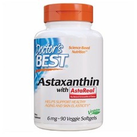 Doctors Best 닥터스 베스트 Astaxanthin Antioxidant 아스 타잔 틴 6 mg 눈약 아스잔틴 90캡슐1팩