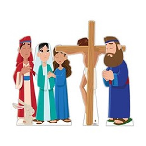 Advanced Graphics Jesus on The Cross Set Life Size Cardboard Cutout Standu (Jesus on the Cross Set)